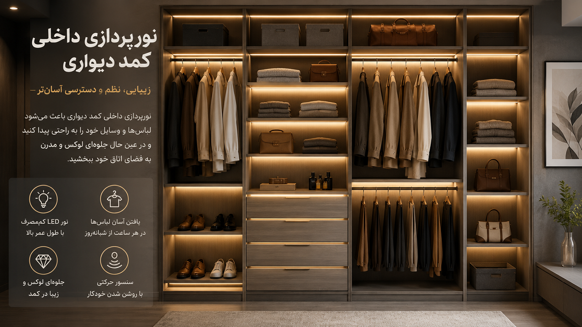 اهمیت نورپردازی داخلی کمددیواری چهارستون